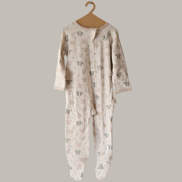 kaisercraft Tiny Orchard Baby Growsuits - FARM ANIMALS