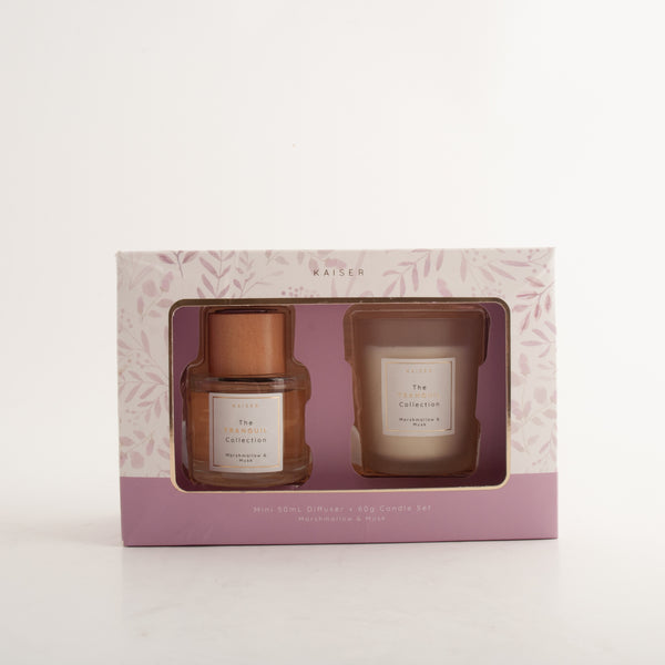 kaisercraft Tranquil Candle & Diffuser Set - Marshmallow & Musk