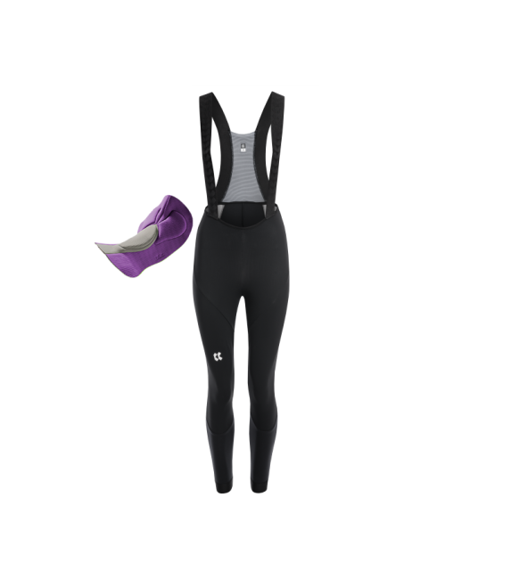 kalas PASSION Z3 Bib tights Rainex + pad black WOMEN