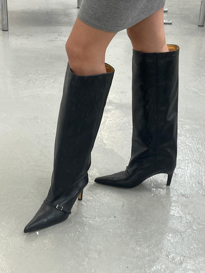 Kalda MANO BOOT / Black Leather-gold