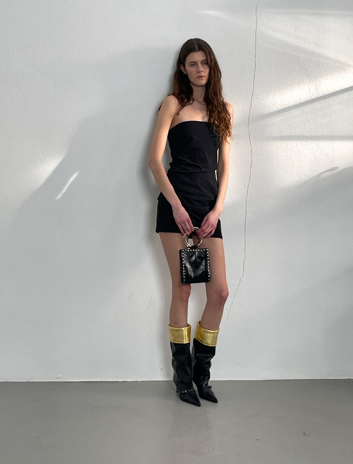 Kalda MANO BOOT / Black Leather-gold