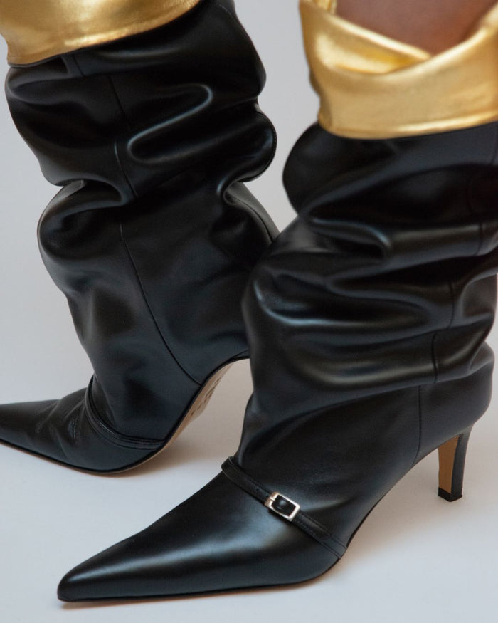 kalda MANO BOOT / black leather-gold