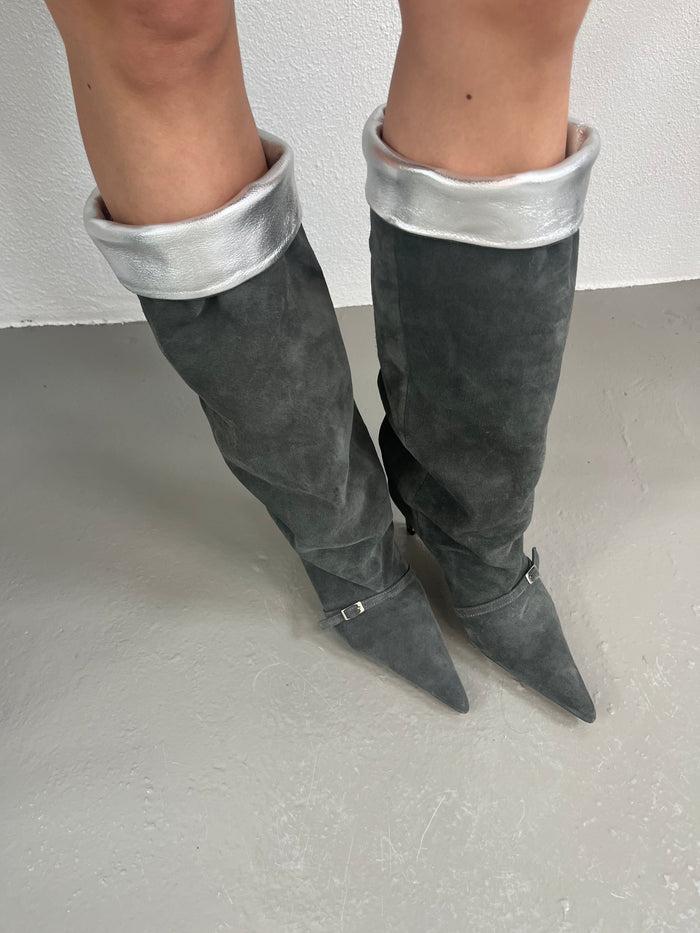 kalda MANO BOOT / grey suede-silver