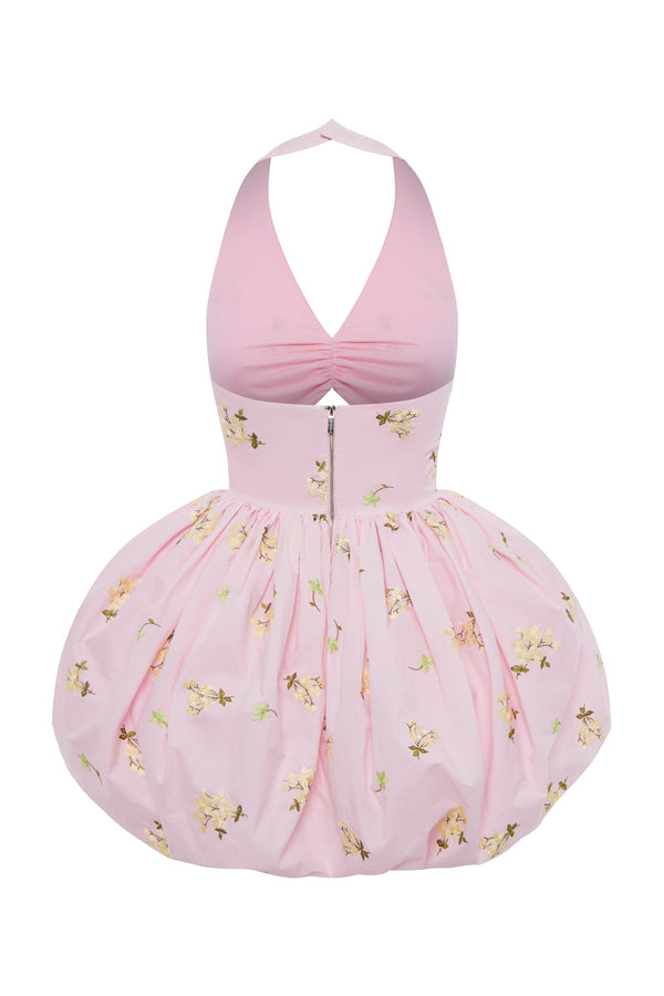 Kalmanovich Cotton Bubble Dress With A Decorative Flower