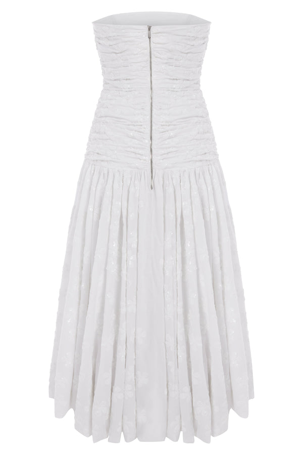 Kalmanovich Cotton Sequin Embellished Bustier-dress