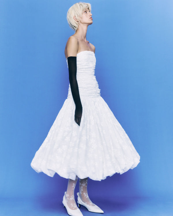 Kalmanovich Cotton Sequin Embellished Bustier-dress