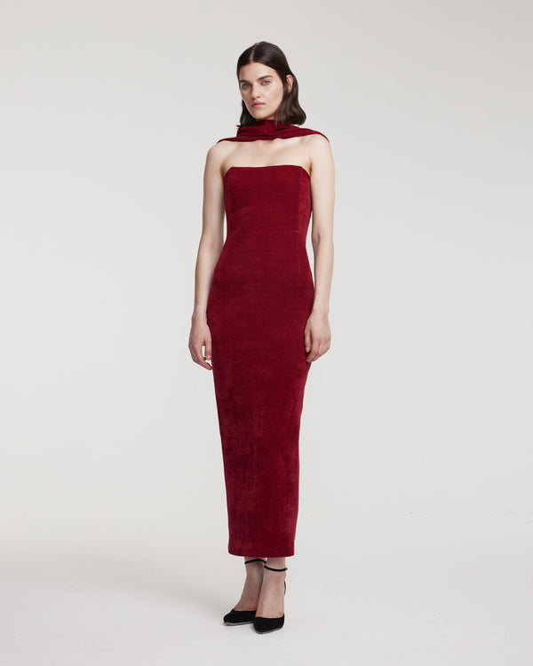 Kalmanovich Bustier Dress With Hood