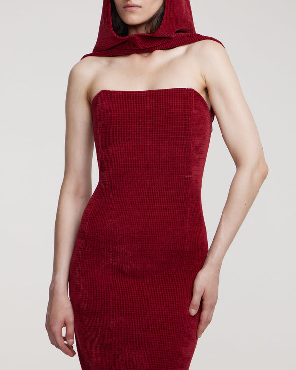 Kalmanovich Bustier Dress With Hood