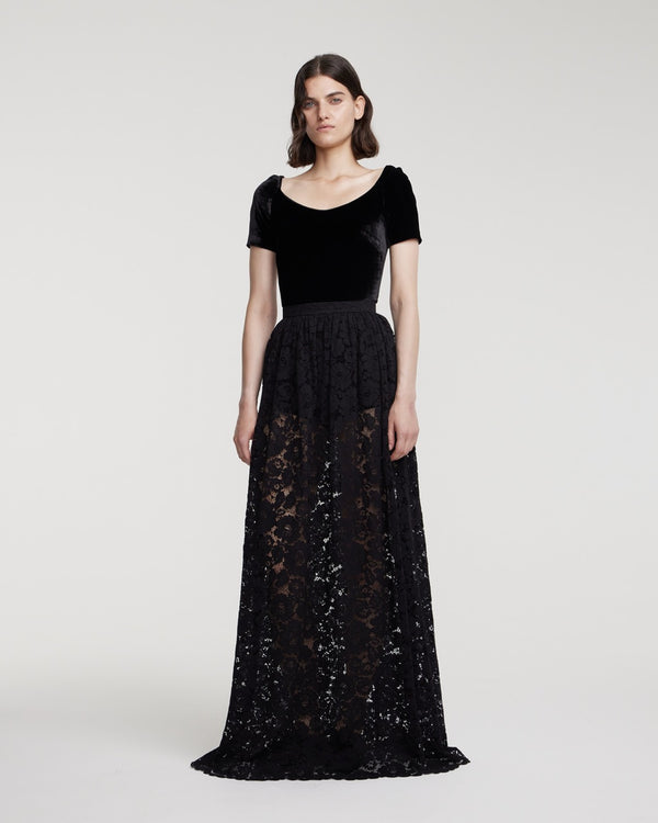 Kalmanovich Cord Lace Maxi Skirt