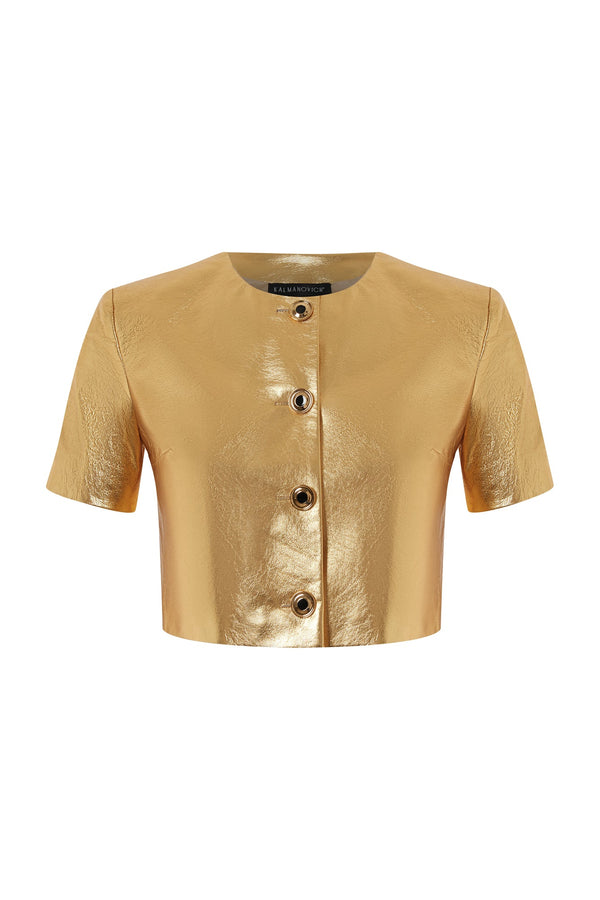 kalmanovich Cropped leather jacket