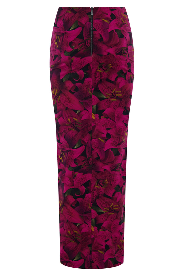 Kalmanovich Floral Skirt With Bows
