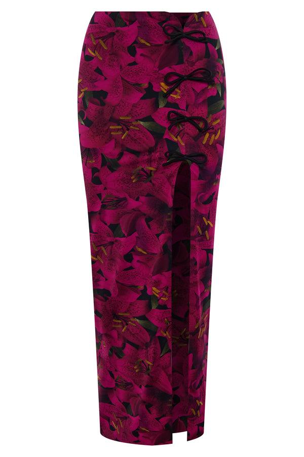 kalmanovich Floral skirt with bows