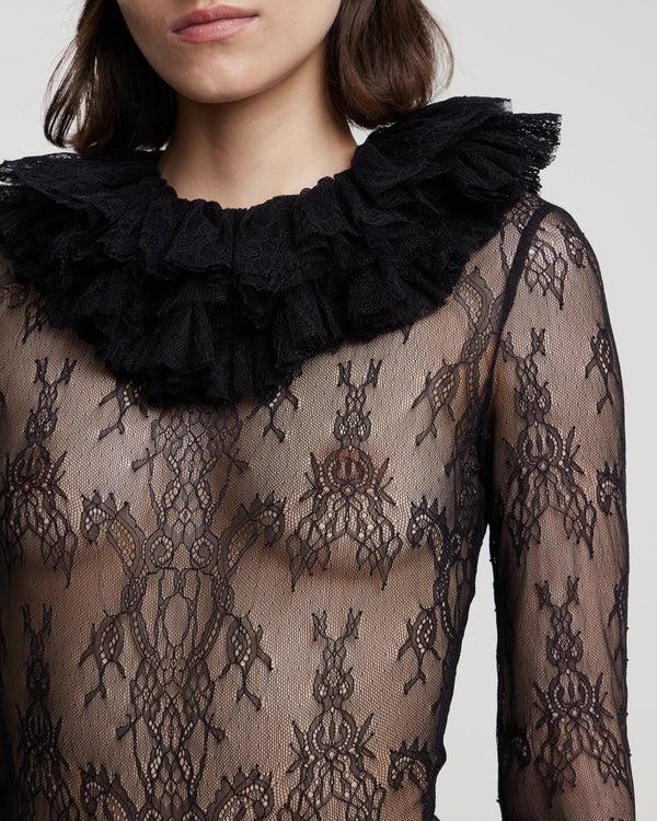 Kalmanovich Lace Bodysuit With Collar