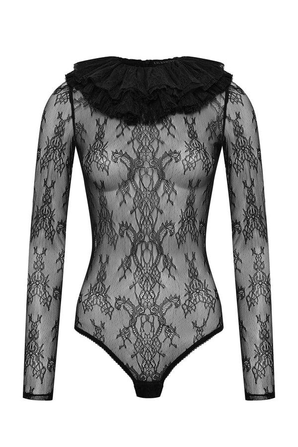 kalmanovich Lace bodysuit with collar