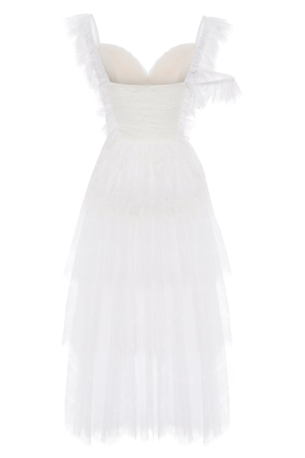 Kalmanovich Lace Frilled Dress