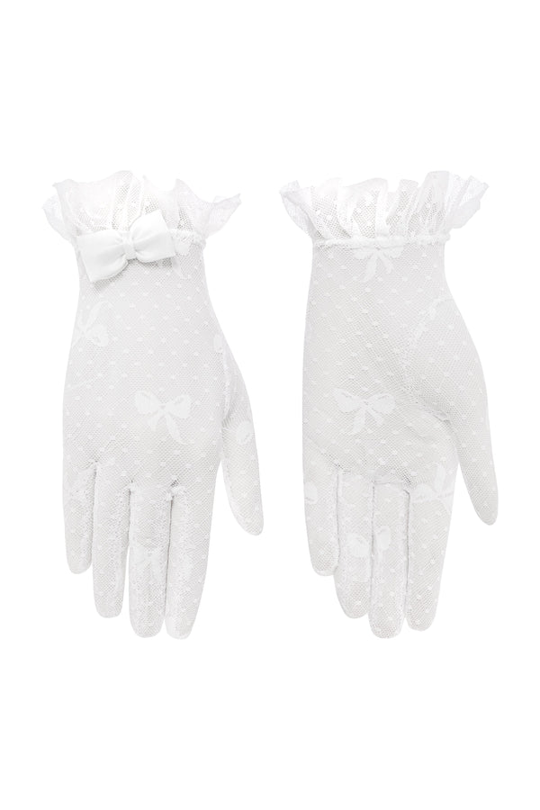 kalmanovich Lace gloves with bows