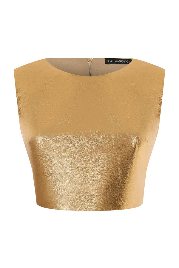 kalmanovich Leather crop top