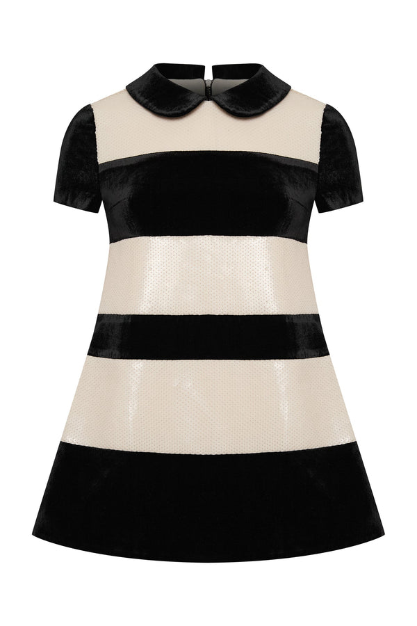 kalmanovich Sequin and velvet mini dress