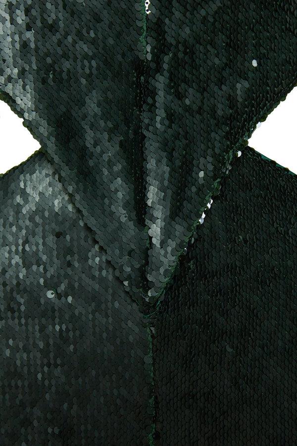 Kalmanovich Sequin Gown With Cutouts
