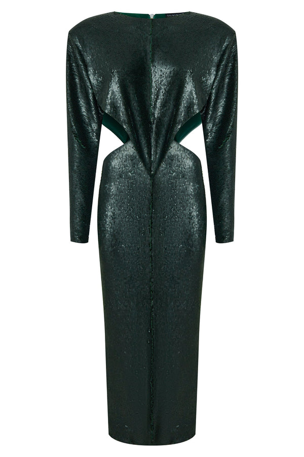 kalmanovich Sequin gown with cutouts