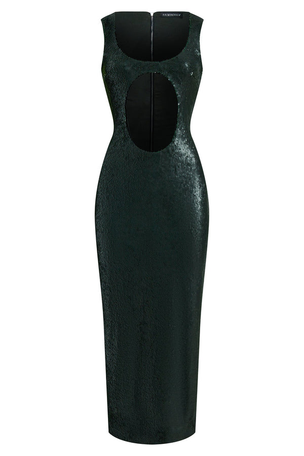 kalmanovich Sequin maxi dress with slit