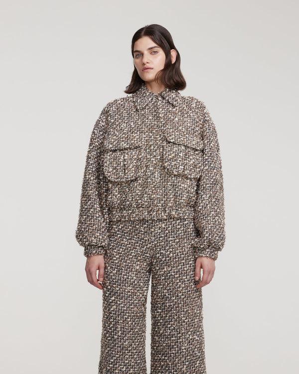 Kalmanovich Tweed Bomber Jacket