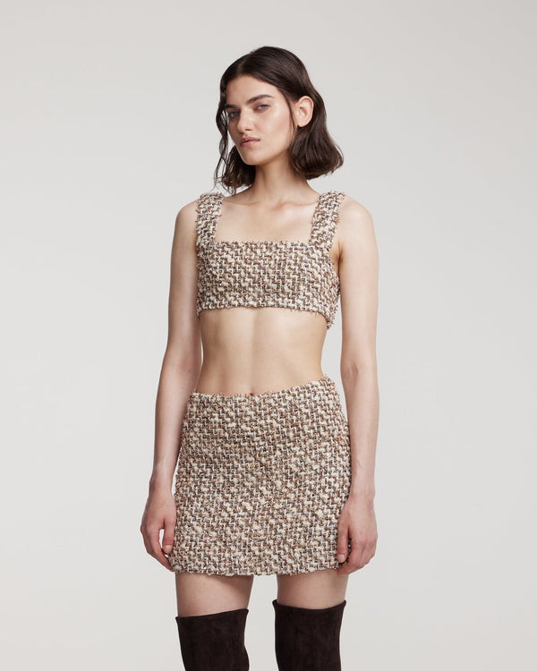 Kalmanovich Tweed Crop Top