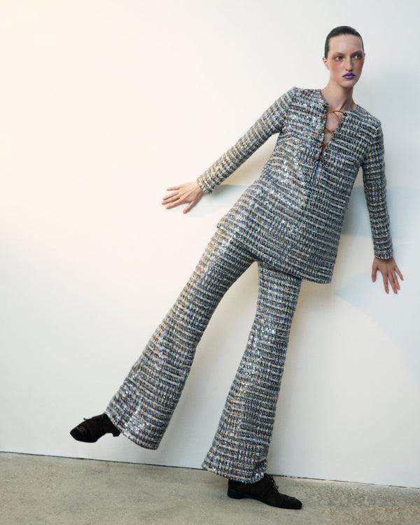 Kalmanovich Tweed Flared Trousers
