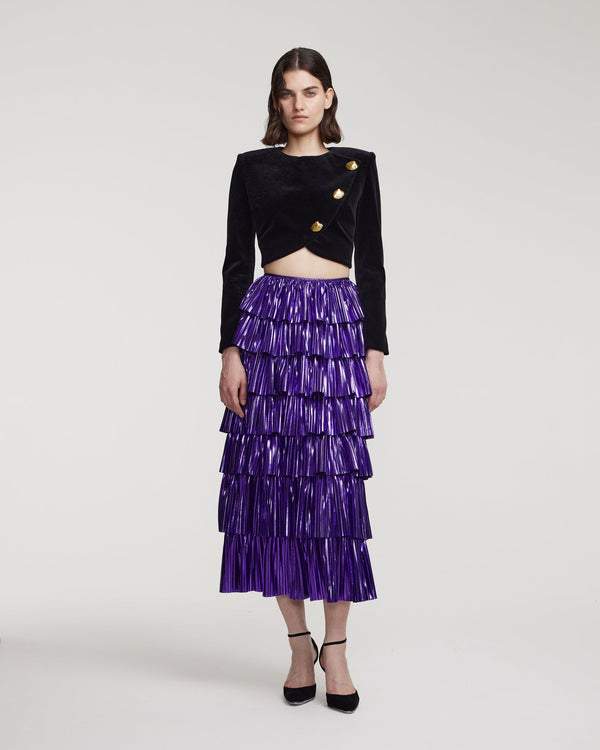 Kalmanovich Velvet Jacket With Gold Buttons