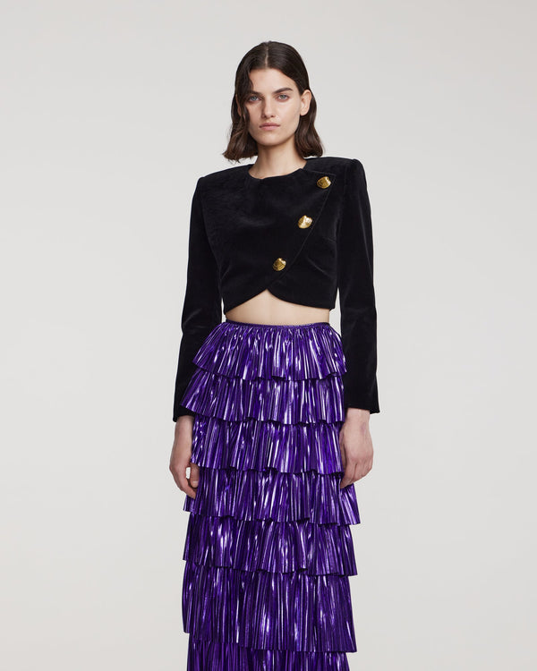 Kalmanovich Velvet Jacket With Gold Buttons