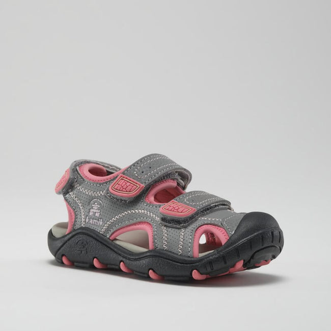 kamik SEATURTLE 2 - Toddler Sandals LIGHT GREY/PINK