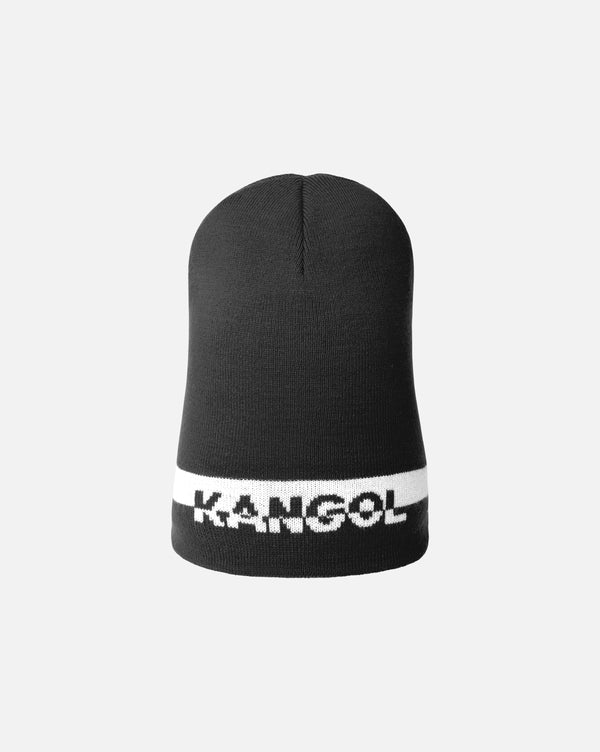 2-Way Text Beanie Hat Black