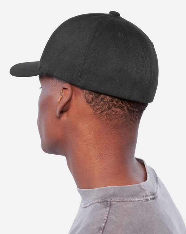 3D Wool FlexFit® Baseball Hat Black