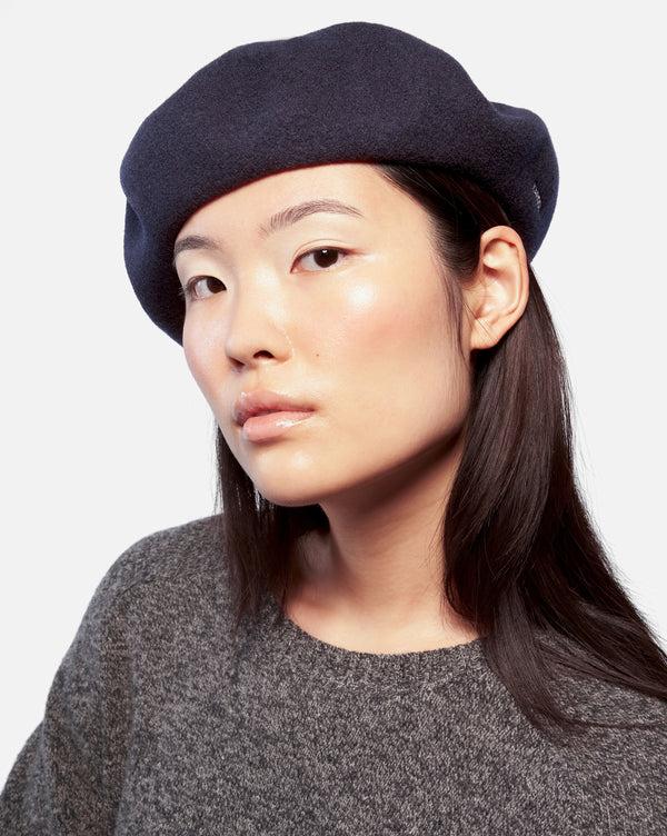 Anglobasque Beret Hat Dark Blue