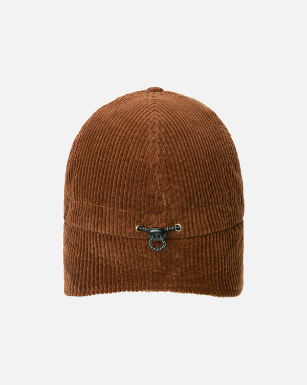 Cozy Cord Earflap Baseball Hat Rustic Caramel