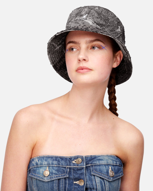 Denim Mashup Bucket Hat Med Blue