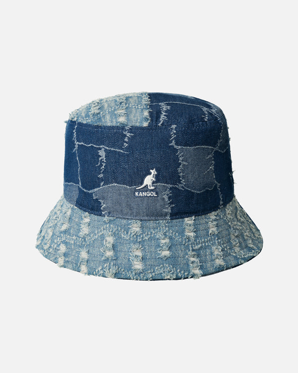 Denim Mashup Bucket hat Med Blue