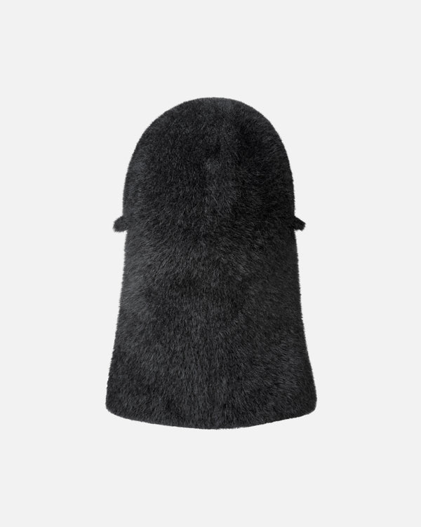 Faux Fur Balaclava Hat Black
