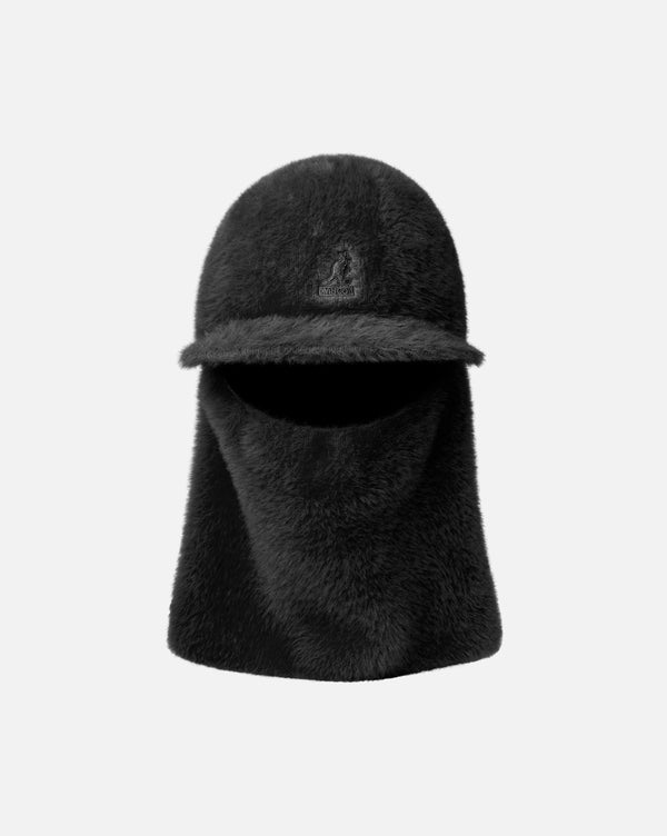 Faux Fur Balaclava hat Black