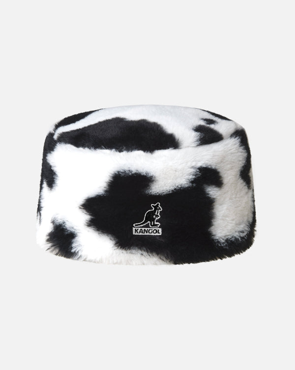 Faux Fur Topper hat Black Solid