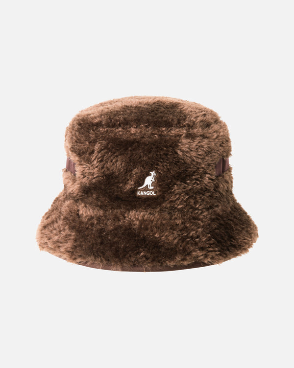 Faux Shearling Utility Bucket Hat Brown