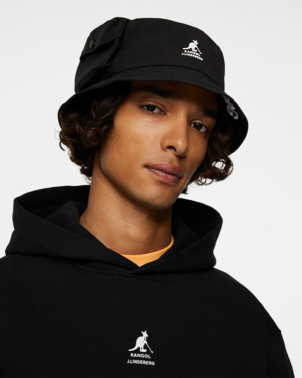 Kangol x J.Lindeberg Banks Packable Bucket Hat Hat Black