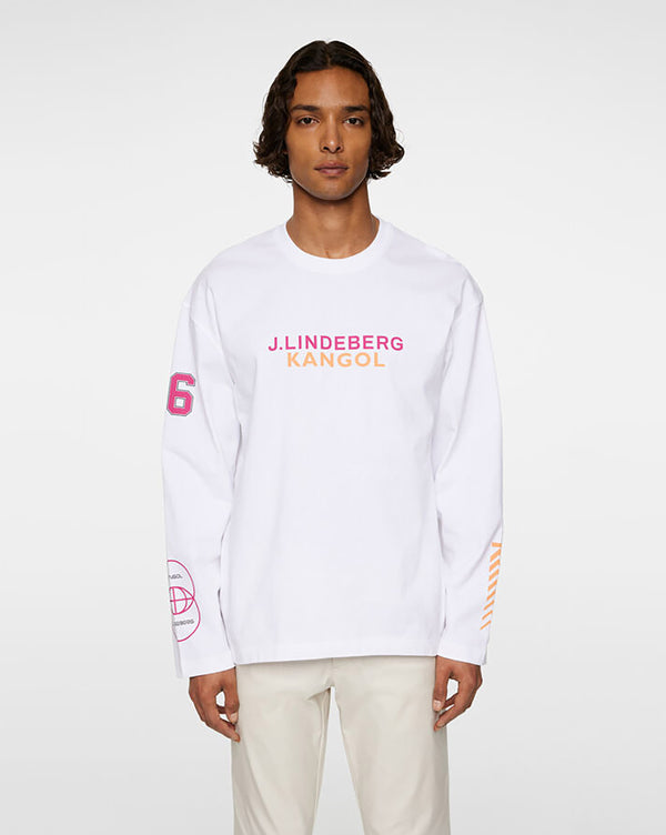 Kangol x J.Lindeberg Davie Long Sleeve T-shirt T-Shirt White