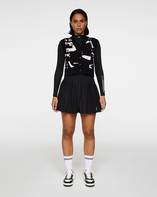 Kangol X J.Lindeberg Jackie Jacquard Vest Knitwear JL Kangol Black White M