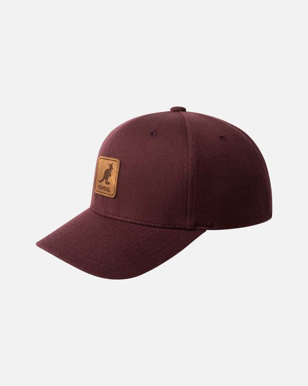 Leather Patch Flexfit Baseball hat MAROON