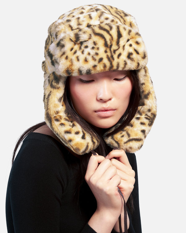 Leopard Trapper Hat Leopard