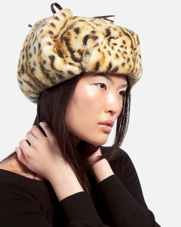 Leopard Trapper Hat Leopard