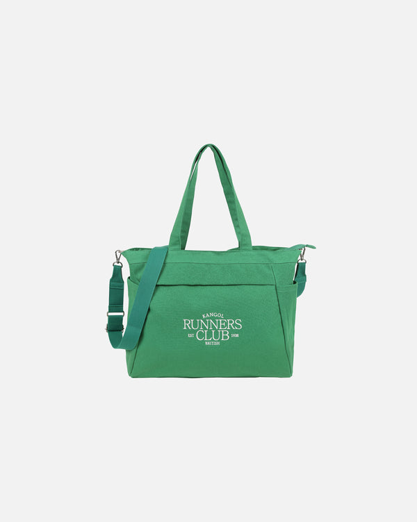 Run Club Canvas Oversized Tote Bag Bag Green