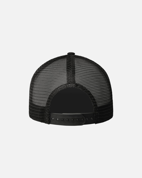 Seersucker Mesh Trucker Hat Black