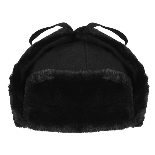 Wool Ushanka hat Black